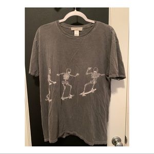 Oversized skeleton skateboard shirt